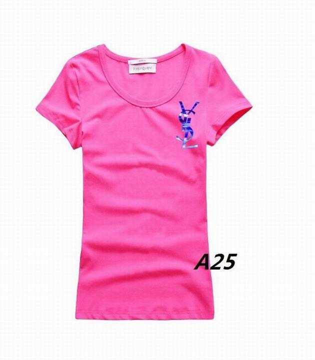 YSL short round collar T woman S-XL-164